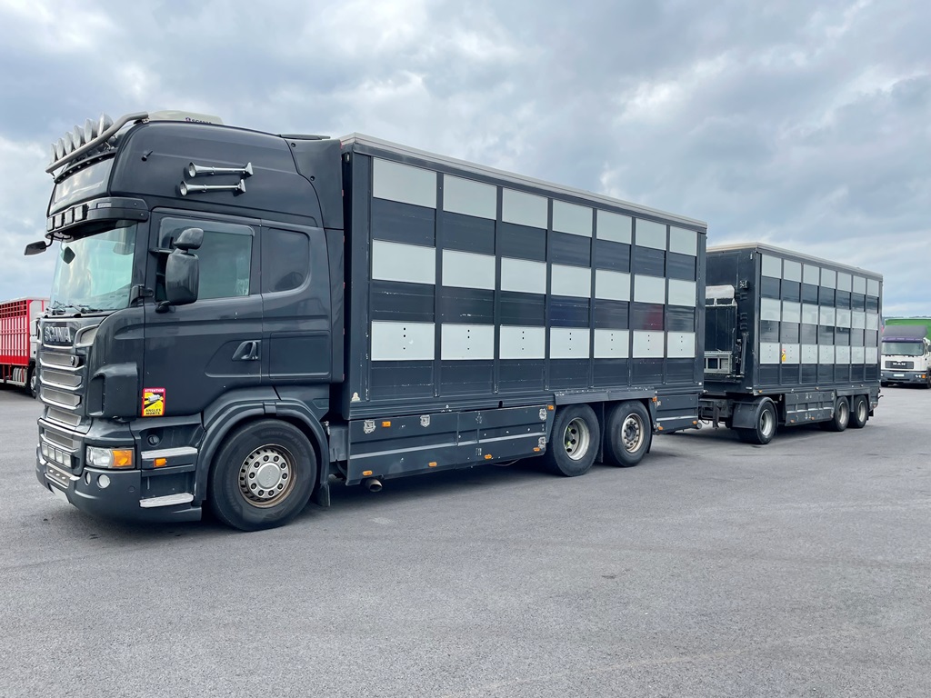 SCANIA R620 + LECITRAILER - 3 étages GUITTON - 2012