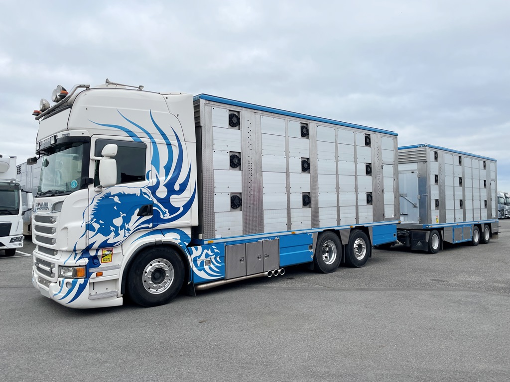 SCANIA R730 + GENERAL TRAILERS - 2 étages IRMA - 2012 + 2004
