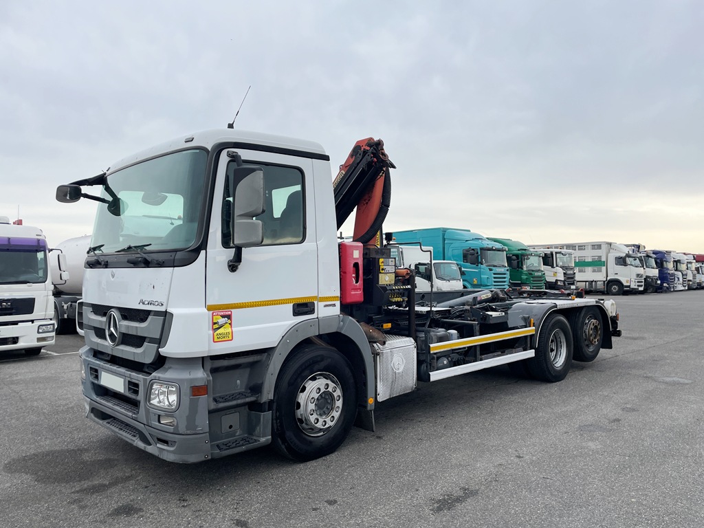 MERCEDES ACTROS 2544 - Polybenne + Grue - 2013