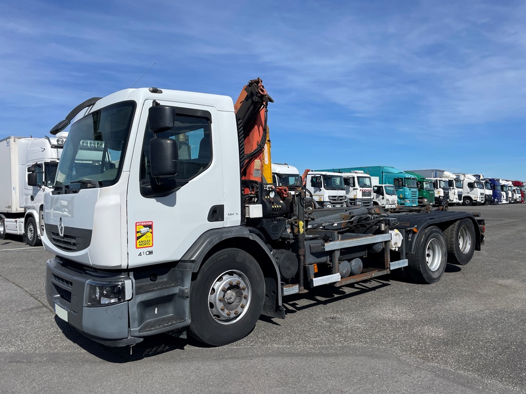 RENAULT PREMIUM 410 - Polybenne + Grue - 2008